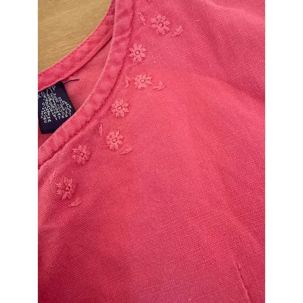Gap Vintage Y2K 90’s Linen Cotton blend girls XS Dress